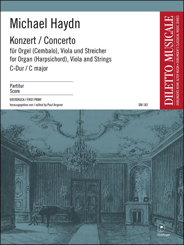 Konzert C-Dur P55  für Viola, Orgel und Streicher  Partitur