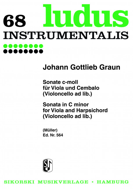 Sonate c-Moll für Viola und Cembalo&nbsp;&nbsp;(Violoncello ad lib.)&nbsp;&nbsp;