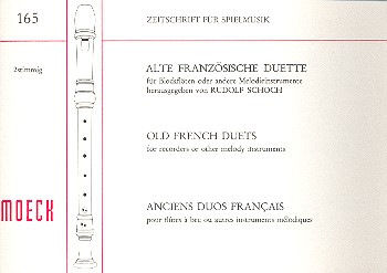 Alte französische Duette   für 2 Sopranblockflöten  Spielpartitur