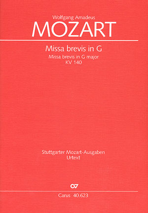 Missa brevis G-Dur KV140&nbsp;&nbsp;für Soli, Chor, Orchester&nbsp;&nbsp;Partitur