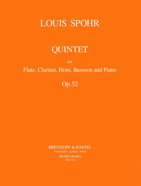Quintett c-Moll op.52  für Flöte, Klarinette, horn, Fagott und Klavier  