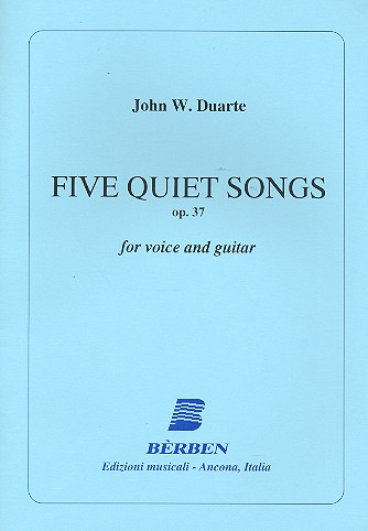 5 quiet Songs op.37 for voice and  guitar (1968)  