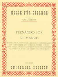 Romanze op.posth. für Violine&nbsp;&nbsp;(Flöte) und Gitarre oder für 2 Flöten&nbsp;&nbsp;Spielpartitur