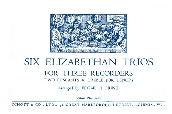 6 Elizabethan Trios  for 3 recorders (ssa(t))  score