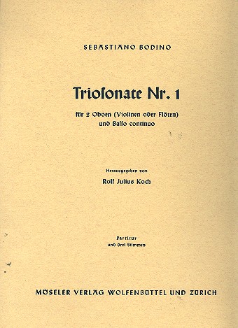 Triosonate Es-Dur Nr.1  für 2 Oboen und Bc  
