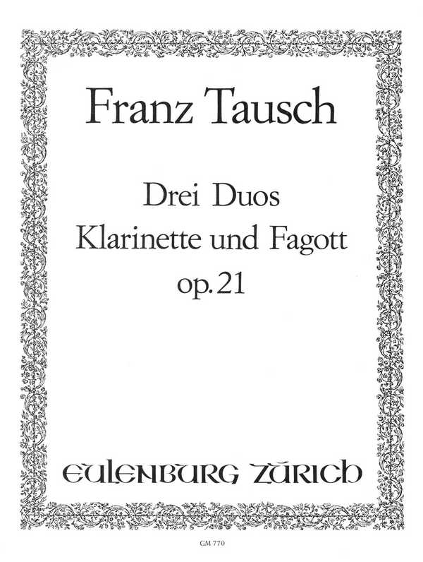 3 Duos op.21  für Klarinette und Fagott  