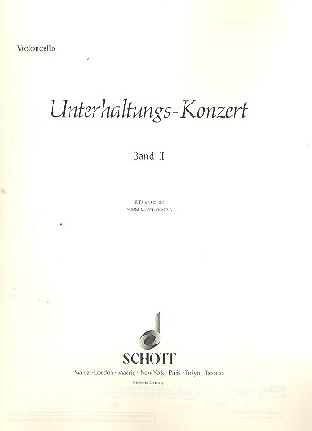 Das Unterhaltungs-Konzert Band 2&nbsp;&nbsp;für Violine und Klavier&nbsp;&nbsp;Violoncello