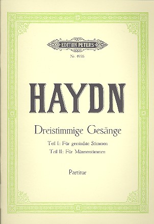 Dreistimmige Gesänge Band 1&nbsp;&nbsp;für gemischte Stimmen und Klavier&nbsp;&nbsp;Partitur
