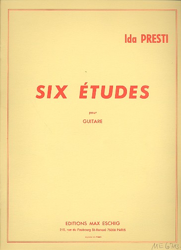 6 etudes&nbsp;&nbsp;pour guitare&nbsp;&nbsp;