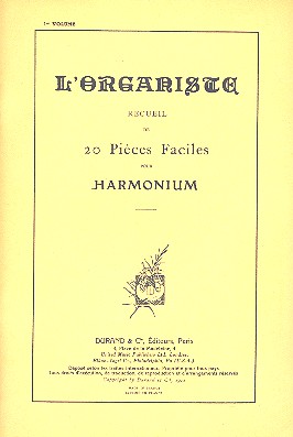 L'organiste vol.1 (20 Pièces)&nbsp;&nbsp;pour orgue ou harmonium&nbsp;&nbsp;