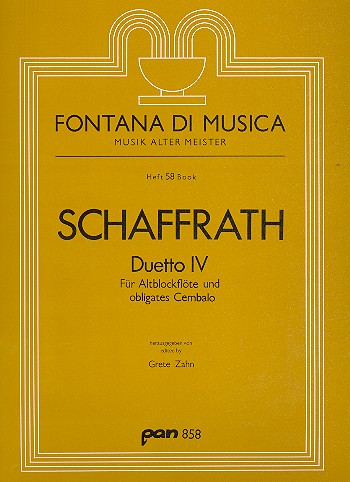 Duett Nr.4   für Altblockflöte und obligates Cembalo  