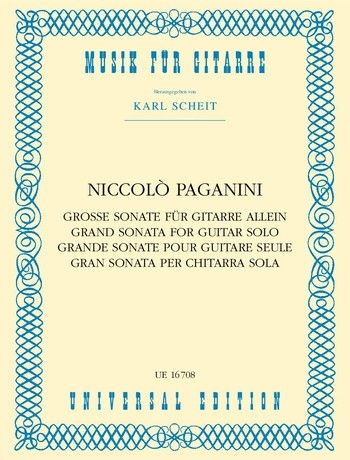 Grosse Sonate&nbsp;&nbsp;für Gitarre&nbsp;&nbsp;