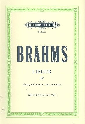 Lieder Band 4&nbsp;&nbsp;für tiefe Singstimme und Klavier (dt)&nbsp;&nbsp;