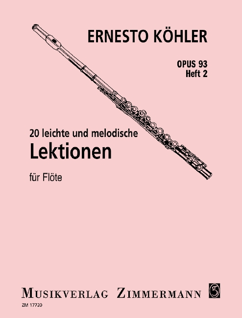 Leichte und melodische Lektionen op.93 Band 2  für Flöte solo  