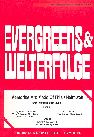 Memories are made of this:  Einzelausgabe Gesang und Klavier  (dt/en)