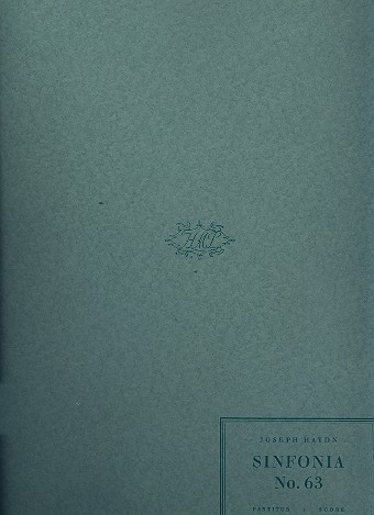 Sinfonie C-Dur Nr.63 Hob.I:63&nbsp;&nbsp;für Orchester&nbsp;&nbsp;Partitur