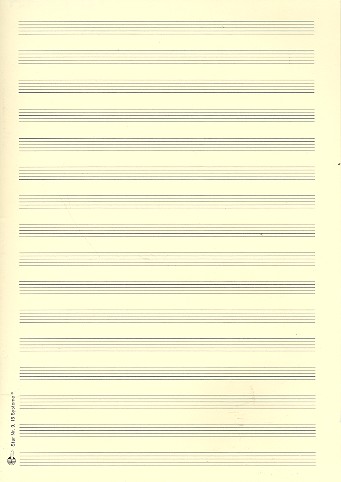 Notenpapier DIN A4 hoch 16 Systeme