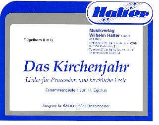 Das Kirchenjahr&nbsp;&nbsp;für Blasorchester&nbsp;&nbsp;Flügelhorn 2