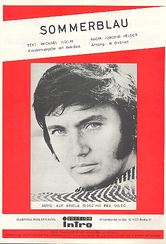Sommerblau: Einzelausgabe  Gesang und Klavier  