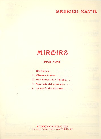 La vallee des cloches&nbsp;&nbsp;pour piano&nbsp;&nbsp;