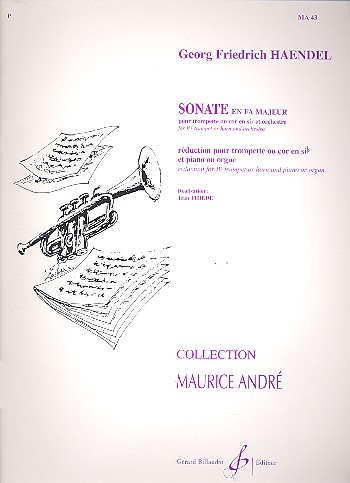 Sonate fa majeur pour trompette&nbsp;&nbsp;ou cor Sib et piano ou orgue&nbsp;&nbsp;