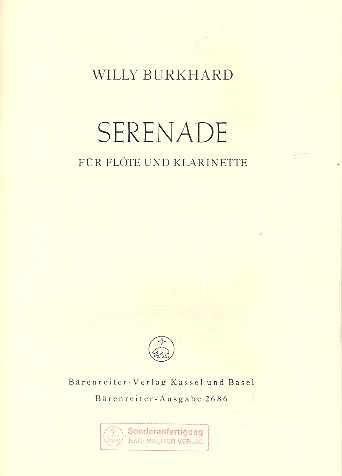 Serenade op.92 für Flöte  und Klarinette  Verlagskopie