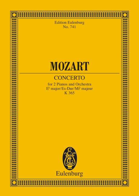 Concerto in E Flat Major KV365  for 2 pianos and orchestra  Miniature score