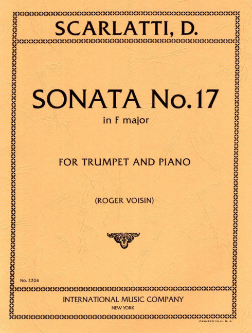 Sonata G major no.17&nbsp;&nbsp;for trumpet and piano&nbsp;&nbsp;