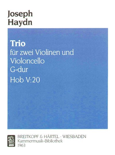 Trio G-Dur Hob.V:20&nbsp;&nbsp;für 2 Violinen und Violoncello&nbsp;&nbsp;Stimmen
