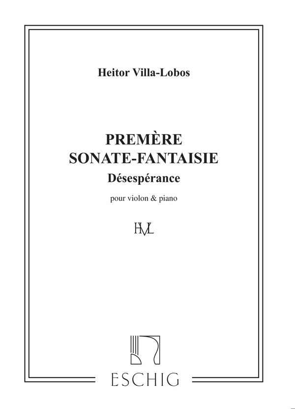 Sonate-Fantaisie no.1 pour violon  et piano  