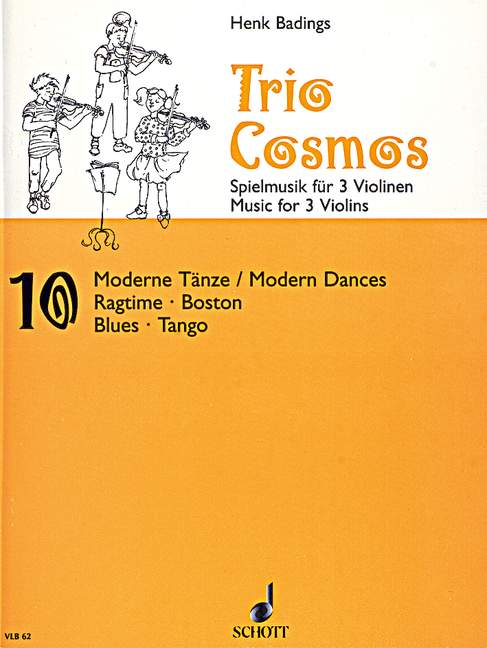 Trio-Cosmos Nr. 10  für 3 Violinen (solistisch oder chorisch)  Partitur und Stimmen