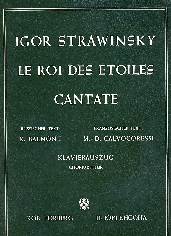Le roi des etoiles Kantate&nbsp;&nbsp;Klavierauszug (russ/fr)&nbsp;&nbsp;