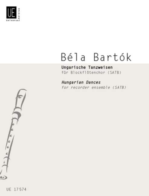 Ungarische Tanzweisen&nbsp;&nbsp;für 4 Blockflöten (SATB)&nbsp;&nbsp;Partitur und Stimmen