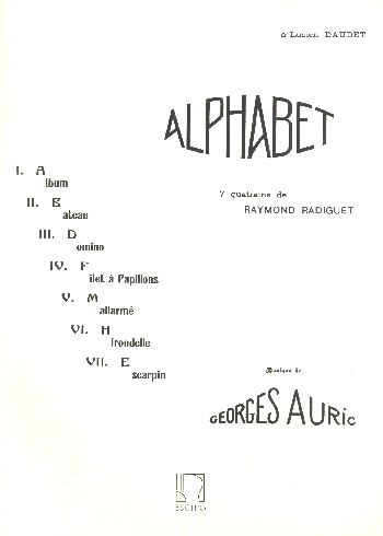Alphabet  pour chant et piano (fr)  