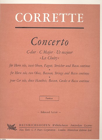 Concerto C-Dur La choisy  für Horn solo, 2 Oboen, Fagott, Streicher und Bc  Partitur (Kopie)