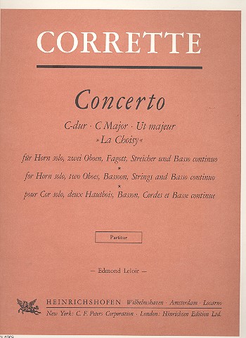 Concerto C-Dur La choisy&nbsp;&nbsp;für Horn solo, 2 Oboen, Fagott, Streicher und Bc&nbsp;&nbsp;Partitur (Kopie)