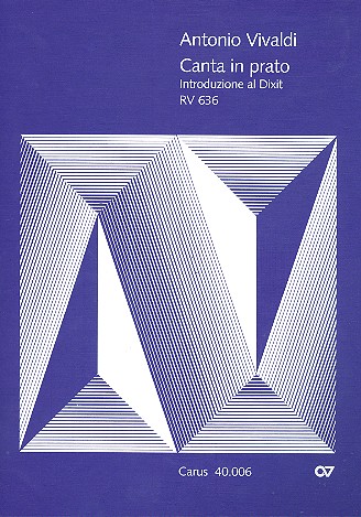 Canta in prato (Introduzione al Dixit)  für Sopran, 2 Violinen, Viola und Bc  Partitur