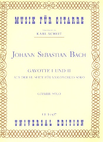 Gavotte 1 und 2 aus der Suite Nr.6 für Violoncello&nbsp;&nbsp;für Gitarre&nbsp;&nbsp;