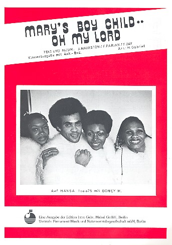 Mary's Boy Child...Oh My Lord  für Gesang und Klavier  Einzelausgabe