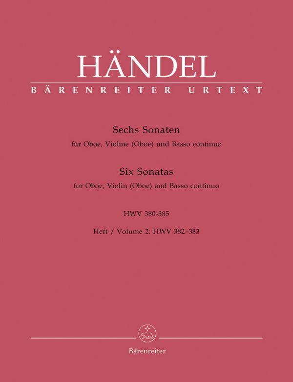 6 Sonaten Band 2 (Nr.3-4)  für Oboe, Violine (Oboe) und Bc  