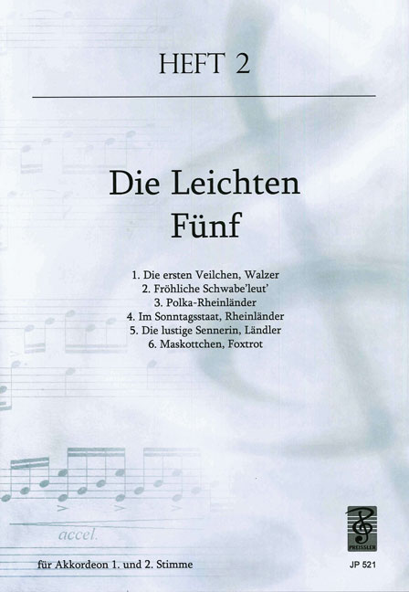 Die leichten Fünf Band 2  für Akkordeon  
