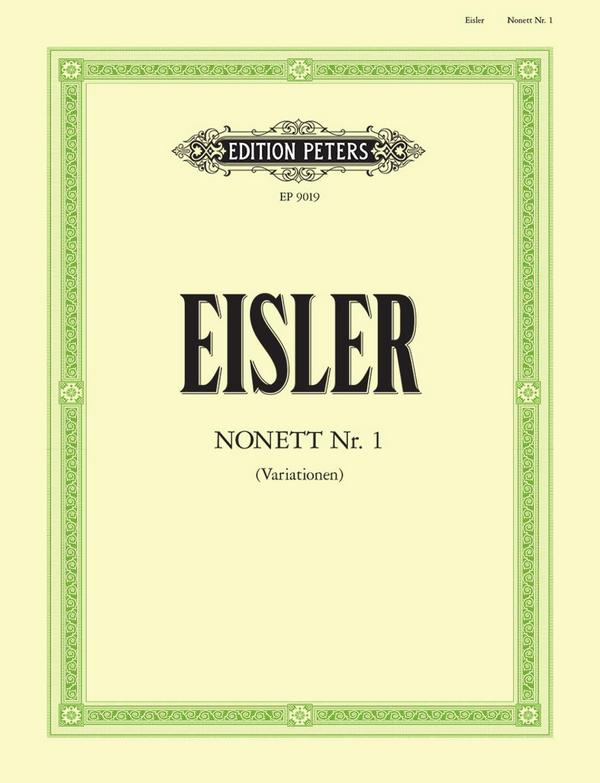 Nonett Nr.1 Variationen&nbsp;&nbsp;für Flöte, Klarinette, Fagott, Horn, 2 Violinen, Viola, Violoncello, K&nbsp;&nbsp;Partitur und Stimmen