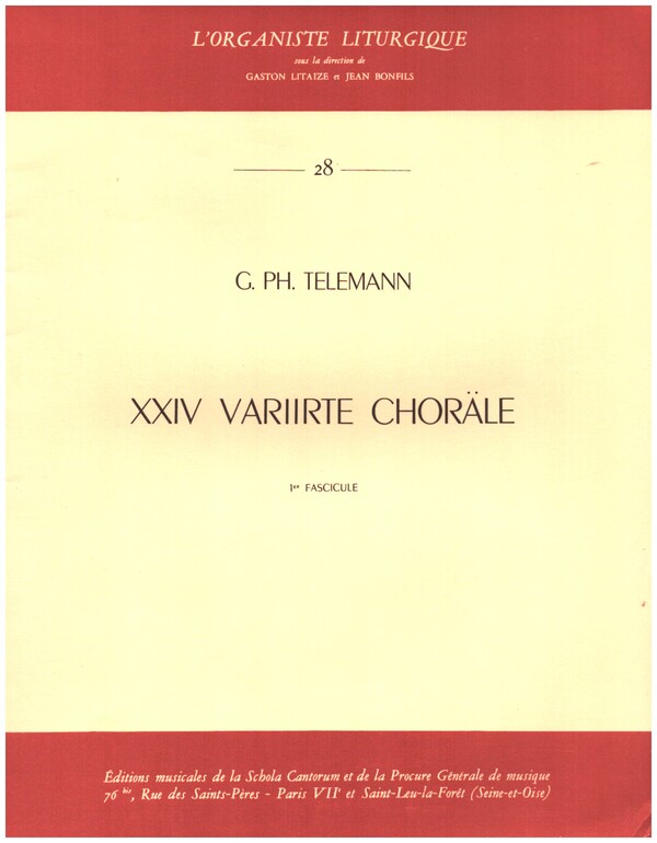24 variierte Choräle Band 1  für Orgel  