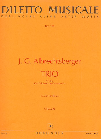 Trio G-Dur für 2 Violinen  und Violoncello  Stimmen