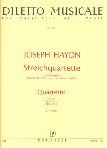 Streichquartett G-Dur op.54,1&nbsp;&nbsp;Hob.III:58&nbsp;&nbsp;Stimmen