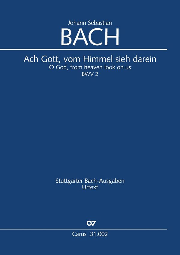 Ach Gott vom Himmel sieh darein&nbsp;&nbsp;Kantate Nr.2 BWV2&nbsp;&nbsp;Klavierauszug (dt/en)