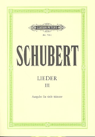 Lieder Band 3&nbsp;&nbsp;für Gesang (tief) und Klavier&nbsp;&nbsp;