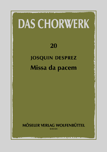 Missa da pacem&nbsp;&nbsp;für gem Chor a cappella&nbsp;&nbsp;Partitur