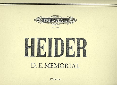 D. E. Memorial Duke Ellington zum Gedenken&nbsp;&nbsp;für Posaune&nbsp;&nbsp;