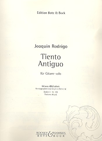 Tiento antiguo&nbsp;&nbsp;für Gitarre&nbsp;&nbsp;